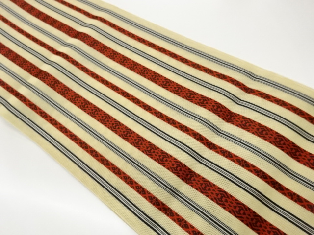 JAPANESE NAGOYA OBI FOR SUMMER / WOVEN STRIPE